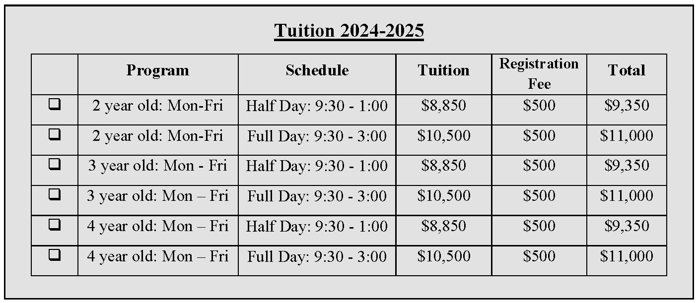 Tuition 20242025 Shore Jewish Academy